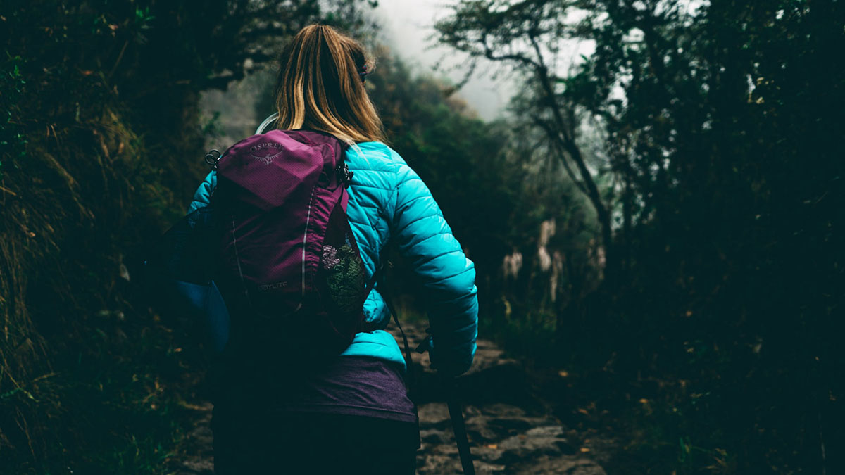 BRIDGEDALE Hike Lightweight - Trail Light - Merino Performance - 3/4 - Denim / Blue - damskie skarpety trekkingowe 